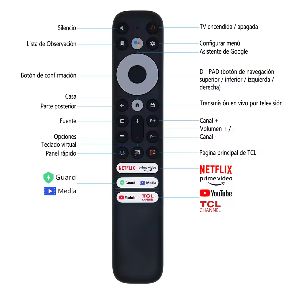 שלט TCL שלט לטלויזיה TCL
