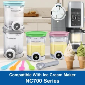 Containers Replacement for Ninja Swirl by Creami Pints and Lids Creami Swirl Pint Containers Compatible with NC700 NC701